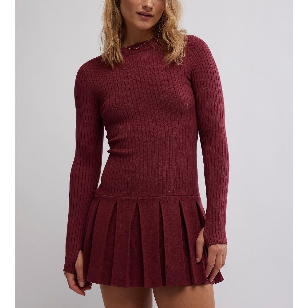 FREE PEOPLE Emmy Mini Dress / Aged Red